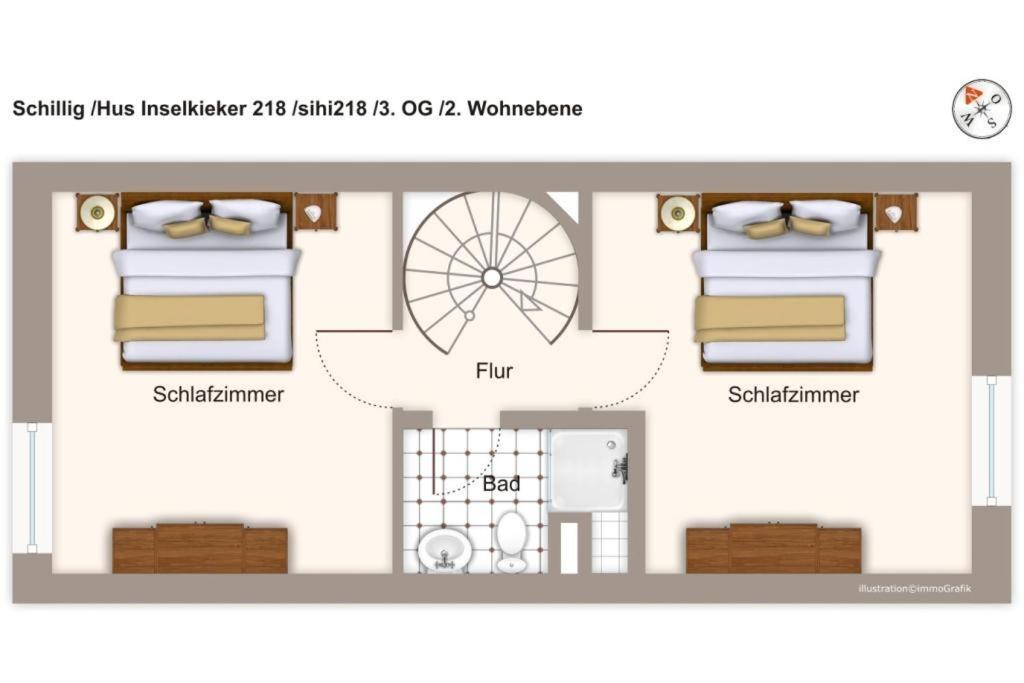 Hus Inselkieker Hus Inselkieker 218 Lägenhet Schillig Exteriör bild
